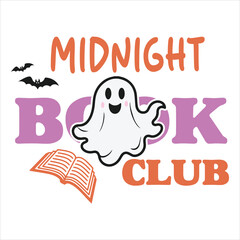 Midnight Book Club  Halloween T-shirt Design