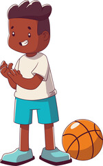 Boy Playing Basketball