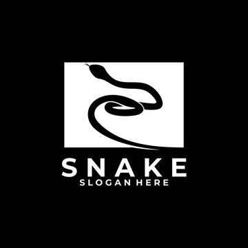 Snake animal logo design inspirations. Snake silhouette logo vector template