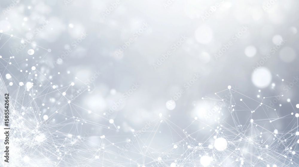 Poster abstract network connections on bokeh background for technology era