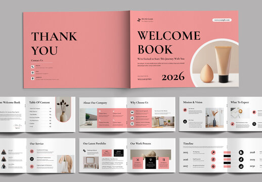 Welcome Book Template Layout