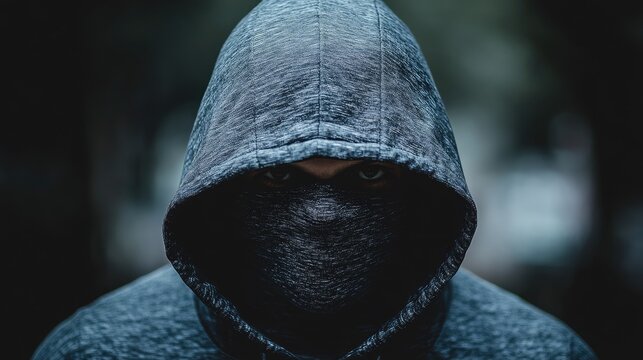 Mysterious hooded figure with concealed face evoking intrigue and anonymity