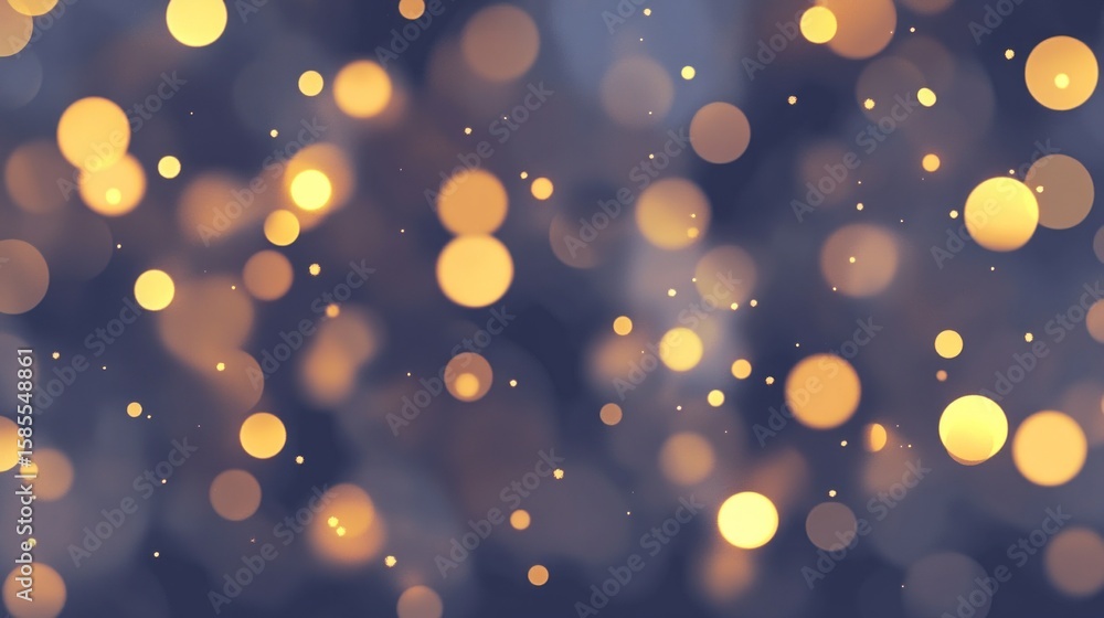 Poster abstract light bokeh background with glowing circles and particles