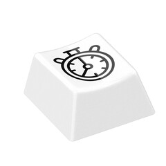 clock on white computer keyboard key