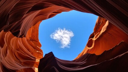 Canyon rock formations with blue sky and cloud sandstone