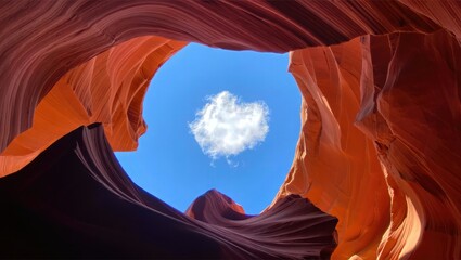 Canyon Walls With Sky and Cloud sandstone rock formations