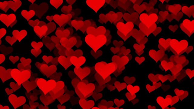 red hearts background
