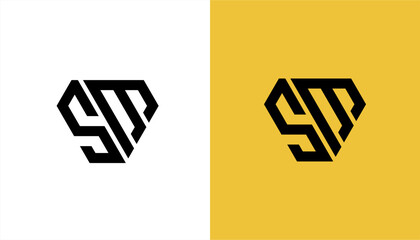 Letter SM MS Logo Design, Creative SM MS Monogram Vector Template Element