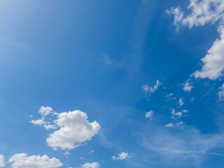 Beautiful blue sky background with clouds