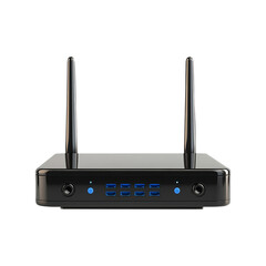 Fototapeta premium Router wireless modem, isolated on fully transparent png background