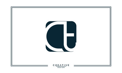 CT, TC, C, T, Abstract Letters Logo Monogram