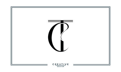 CT, TC, C, T, Abstract Letters Logo Monogram