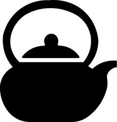 Tea Pot Icon Silhouette Teapot and cup. Icon on blue background - Flat Design with Long Shadow Teapot Sushi Restaurant Icon Set - Green Tea
