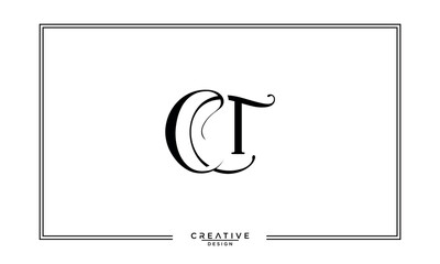 CT, TC, C, T, Abstract Letters Logo Monogram
