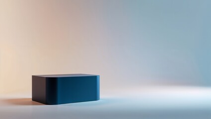 3d rendered illustration of a blue cube
