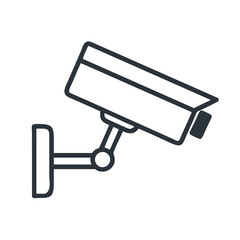 security camera on white background
