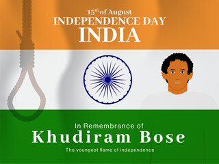 Happy Independence day celebration background design with tricolor flag vector illustration.