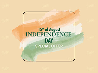 Happy Independence day celebration background design with tricolor flag vector illustration.