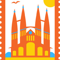 vector illustration of a castle