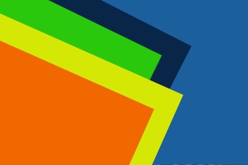 Modern abstract geometric background with dark blue, green, yellow and orange colors