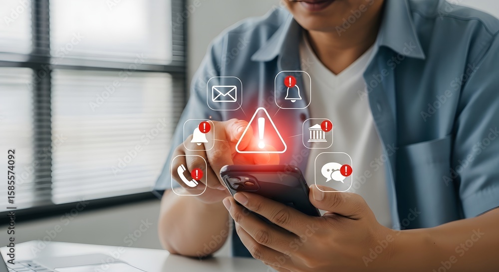 Poster understanding mobile security alerts and how to protect your smartphone from cyber threats