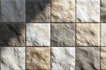 Elegant texture of wall tiles showcasing natural tones and shadows in a contemporary interior setting