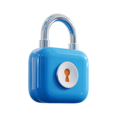 3d illustration of padlock on transparent background PNG