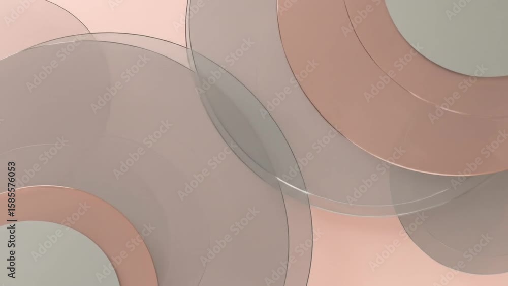 Poster rosetinted circles interplay subtle depth