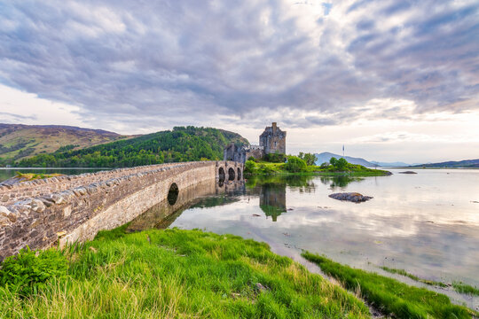 Eilean Donan castle and Loch Duich at Scotland