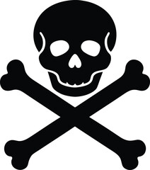  black head skull silhouette vector illustration