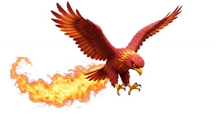 Obraz premium Mythical phoenix bird in flight