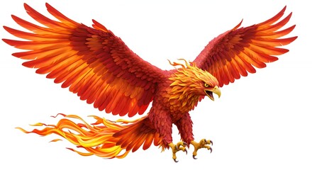 Fototapeta premium Mythical phoenix in flight