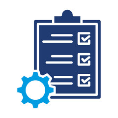Project Completion Icon Vector Illustration Blue Version