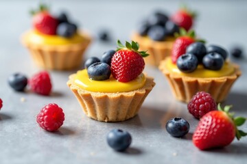 fruit cake with berries