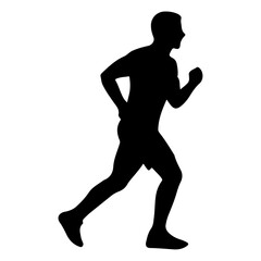 Obraz premium silhouette of a man running