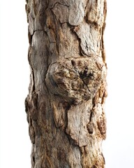 Tree Trunk Isolated On White Background. Generative Ai