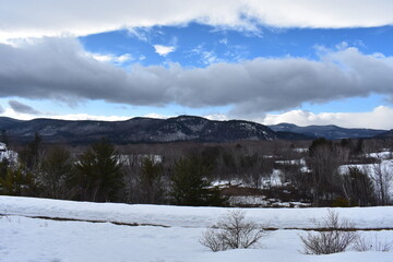 snow covered mountains