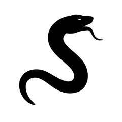 Fototapeta premium black snake vector illustration