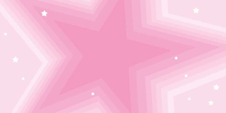 Beautiful background pink stars with sparkles. Vector illustration
