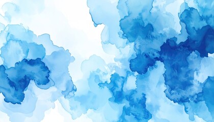 Obraz premium Abstract blue watercolor swirls