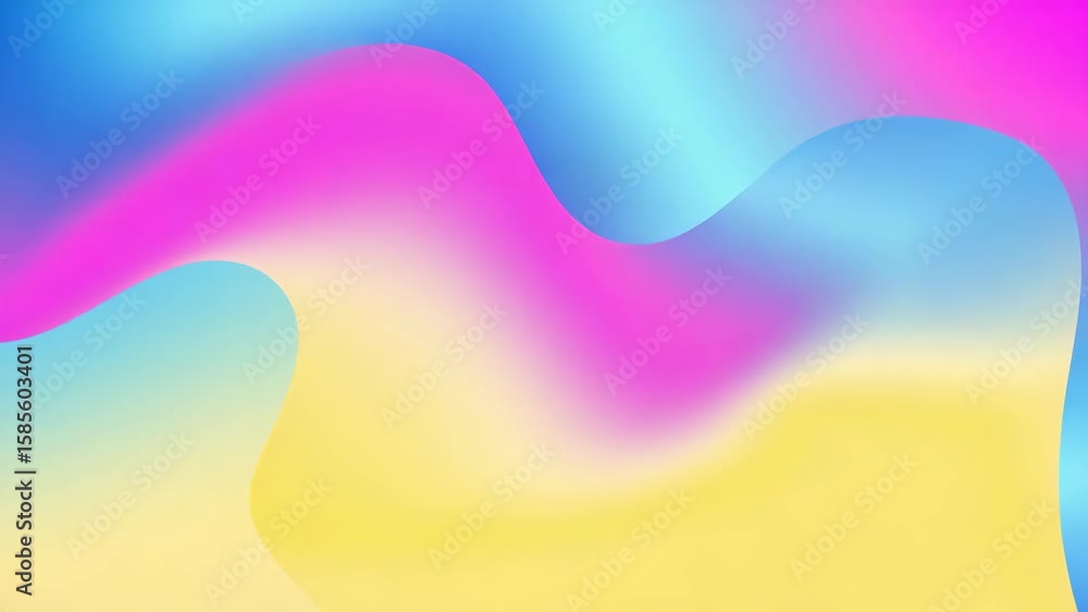 Poster vivid colorful abstract flowing shapes with gradient blend effect for creative backgrounds