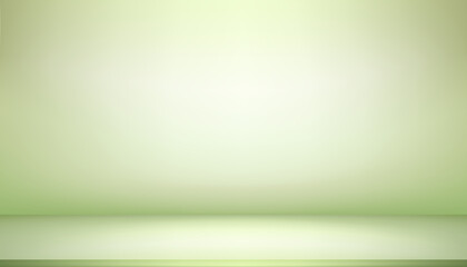 Autumn Background Pale Green Studio with shadow,light on wall interior,Green Podium Display Room with sunlight overlay on floor,Vector Minimal background for product presentation in Spring,Summer
