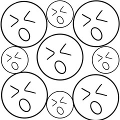 seamless pattern with smiley faces