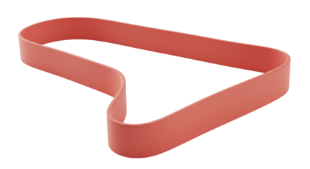 Abstract Elastic Band A vibrant peach colored elastic band isolated its smooth surface and modern aesthetic Evoking a sense of simplicity utility and functional design