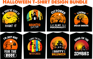 Halloween T-shirt design BUNDLE or quote or mug or typography design