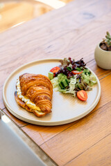 Cozy Outdoor Café Table with Turkish Tea and Colorful Brunch

