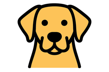 Vector Illustration of a Friendly Labrador Retriever Icon