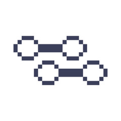 dumbbell gym object pixel art