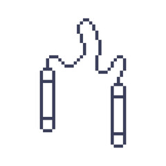 skipping rope retro pixel art
