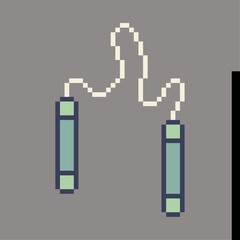 skipping rope retro pixel art